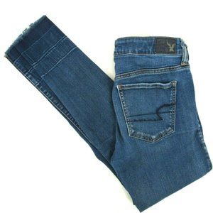 American Eagle Jegging Distressed Frayed Jeans
